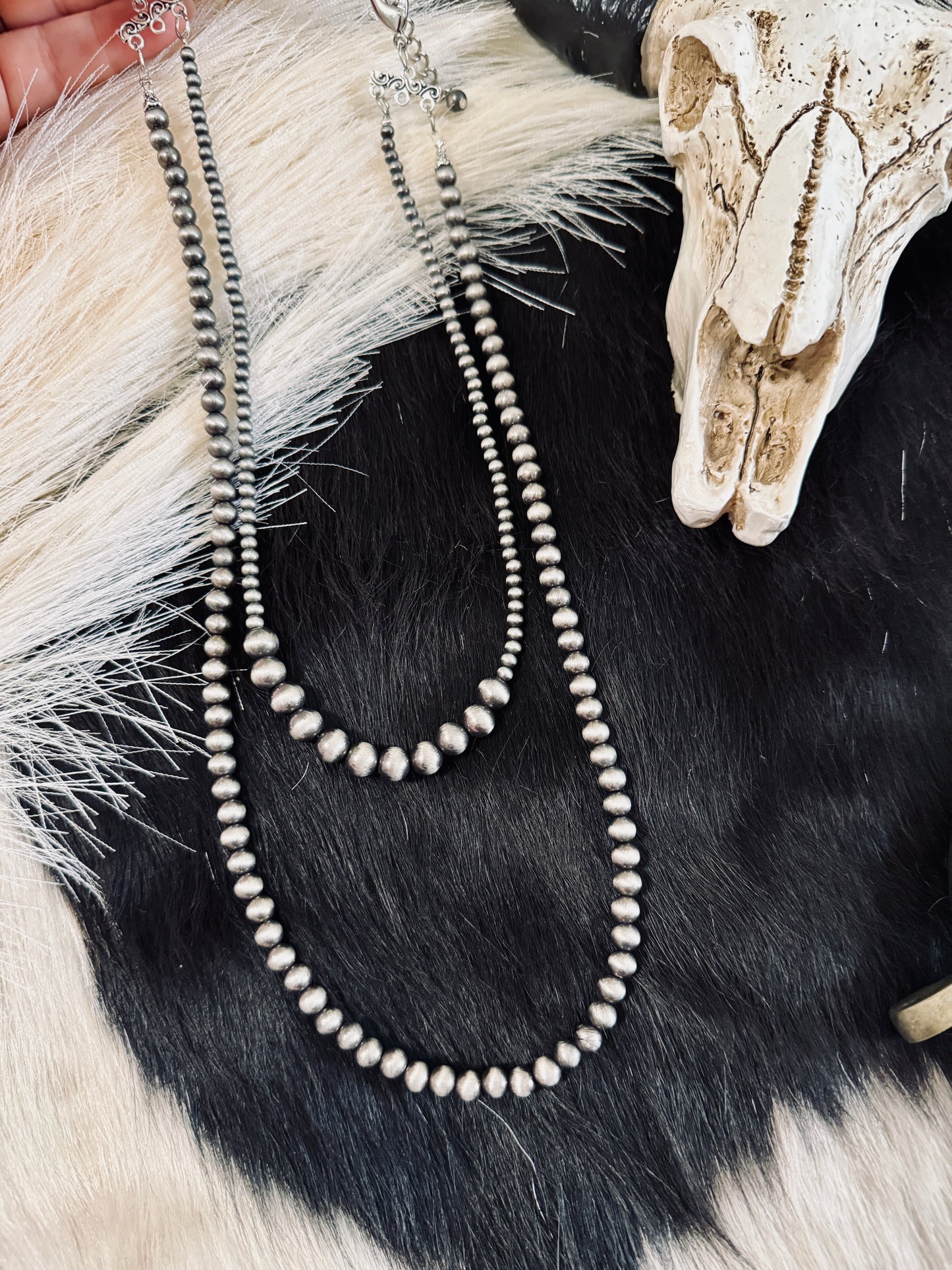 The Cheyenne 20" 2-strand Faux Navajo Bead Necklace
