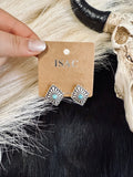 The Bonnie Brass Concho Stud Earrings