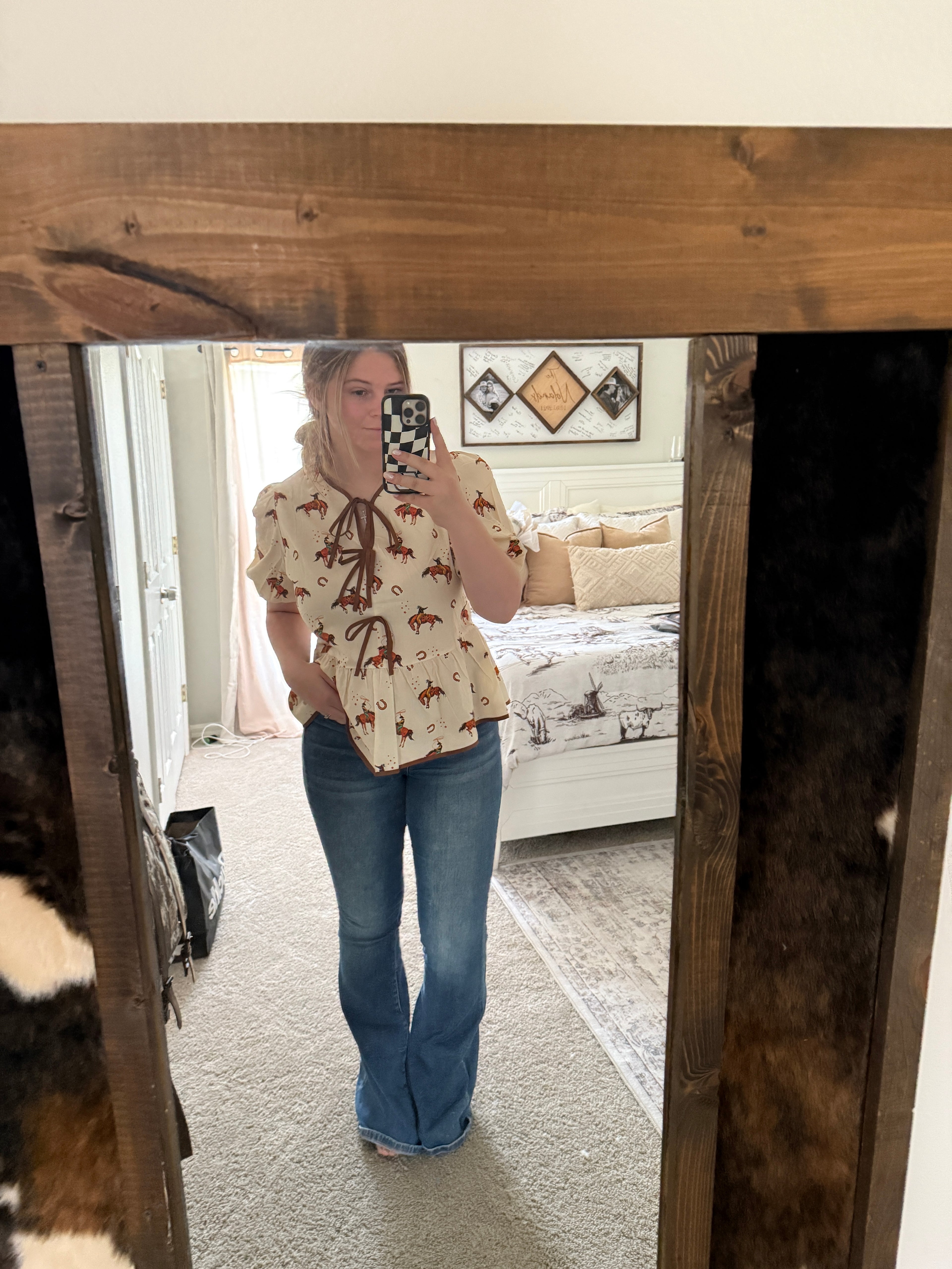 The Cowboy Crazy Tie Up Top