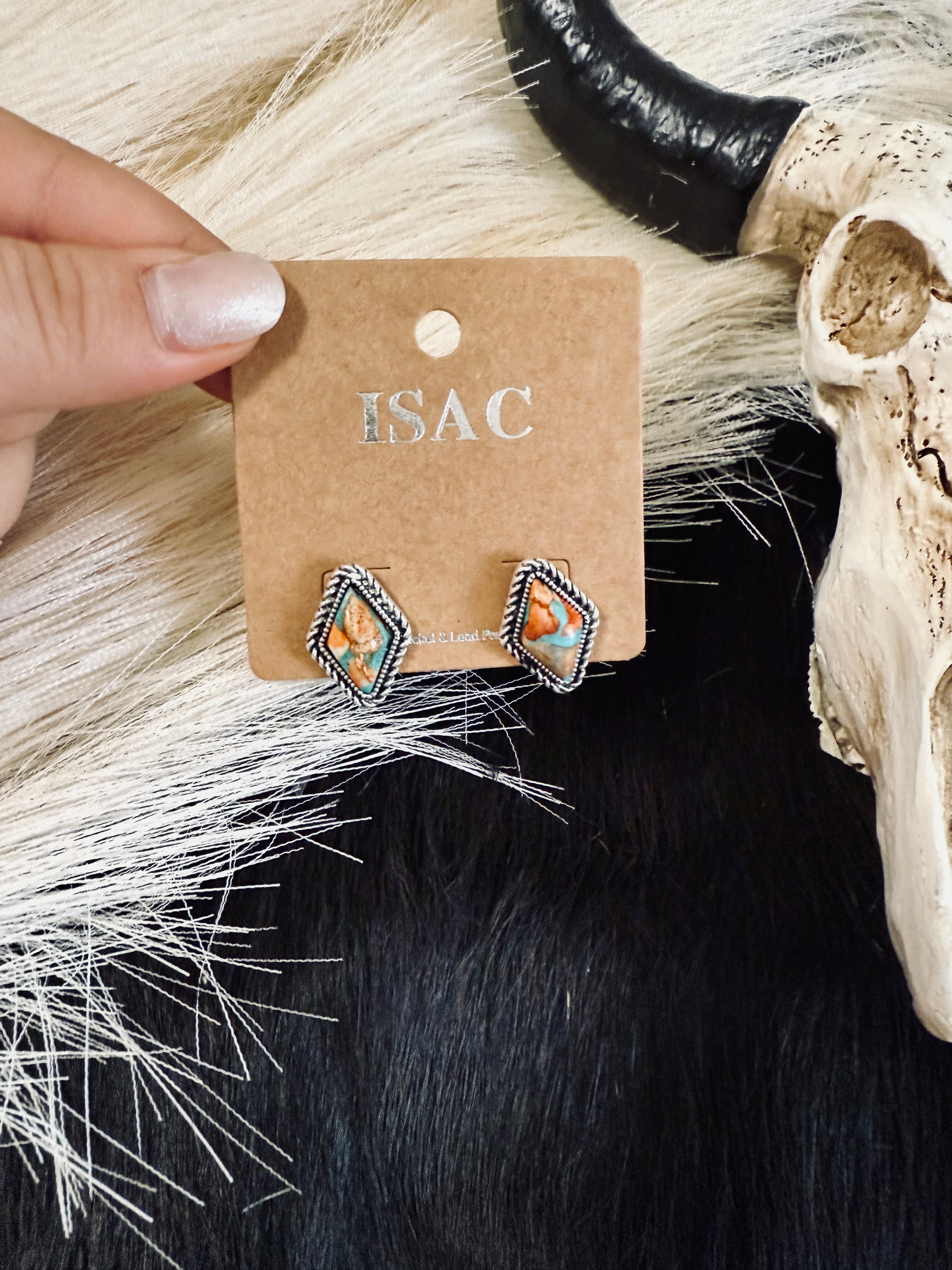 The Wynnona 16mm Diamond Gemstone Stud Earrings