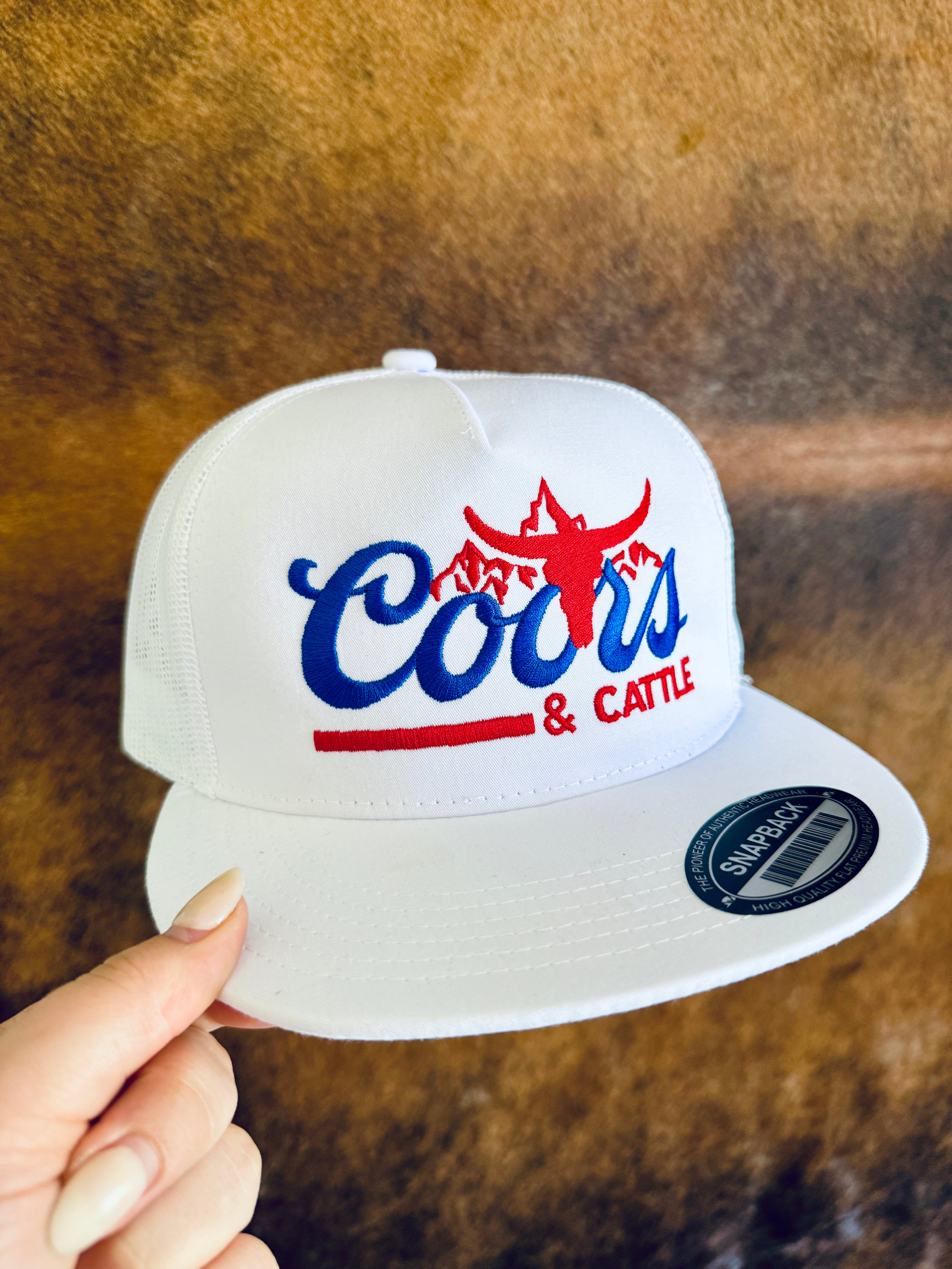 Coors and Cattle Embroidered Hat