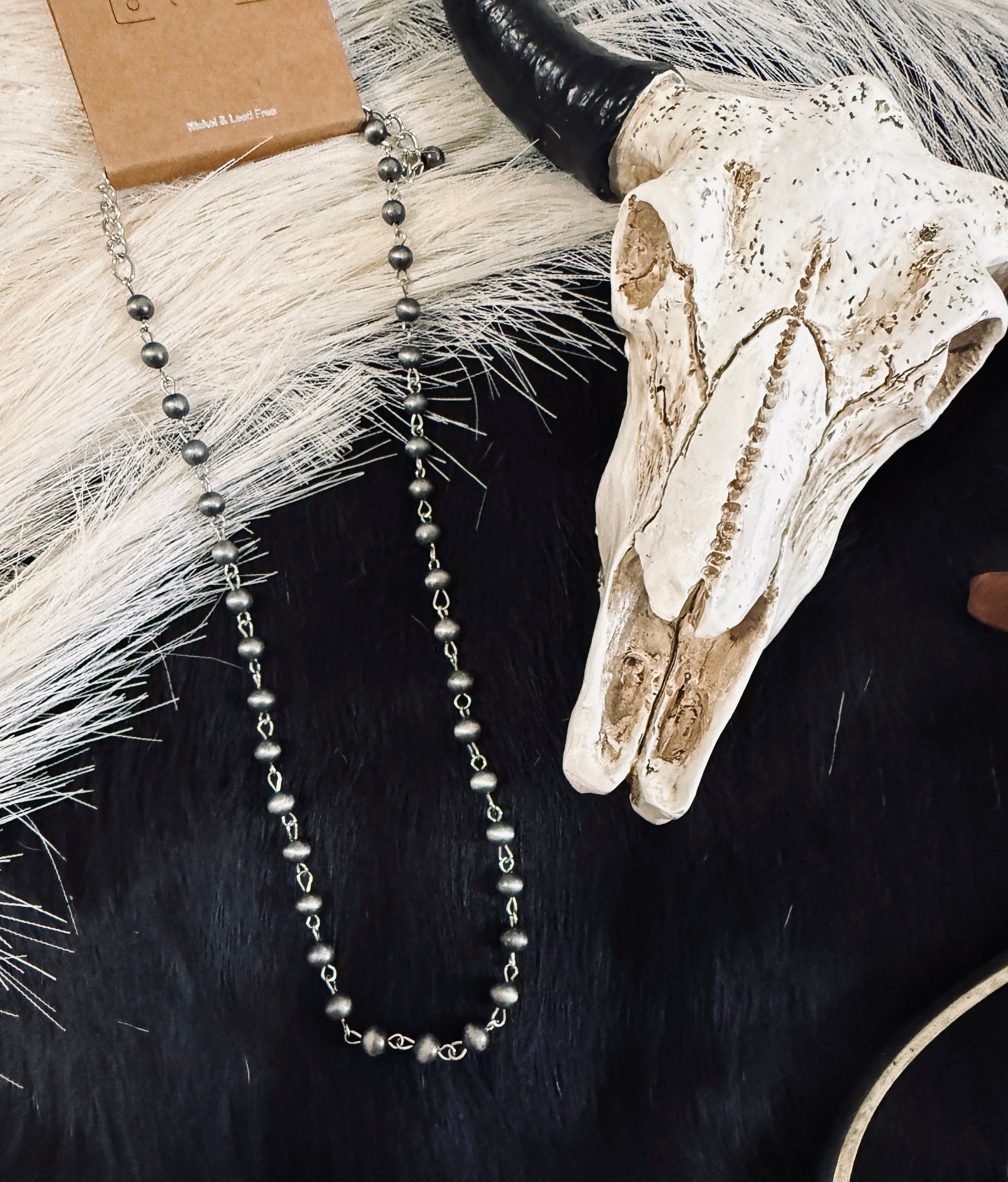 The Millie 16" 6mm Faux Navajo Bead Necklace