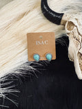The Sarah 13mm Drop Turquoise Stud Earrings