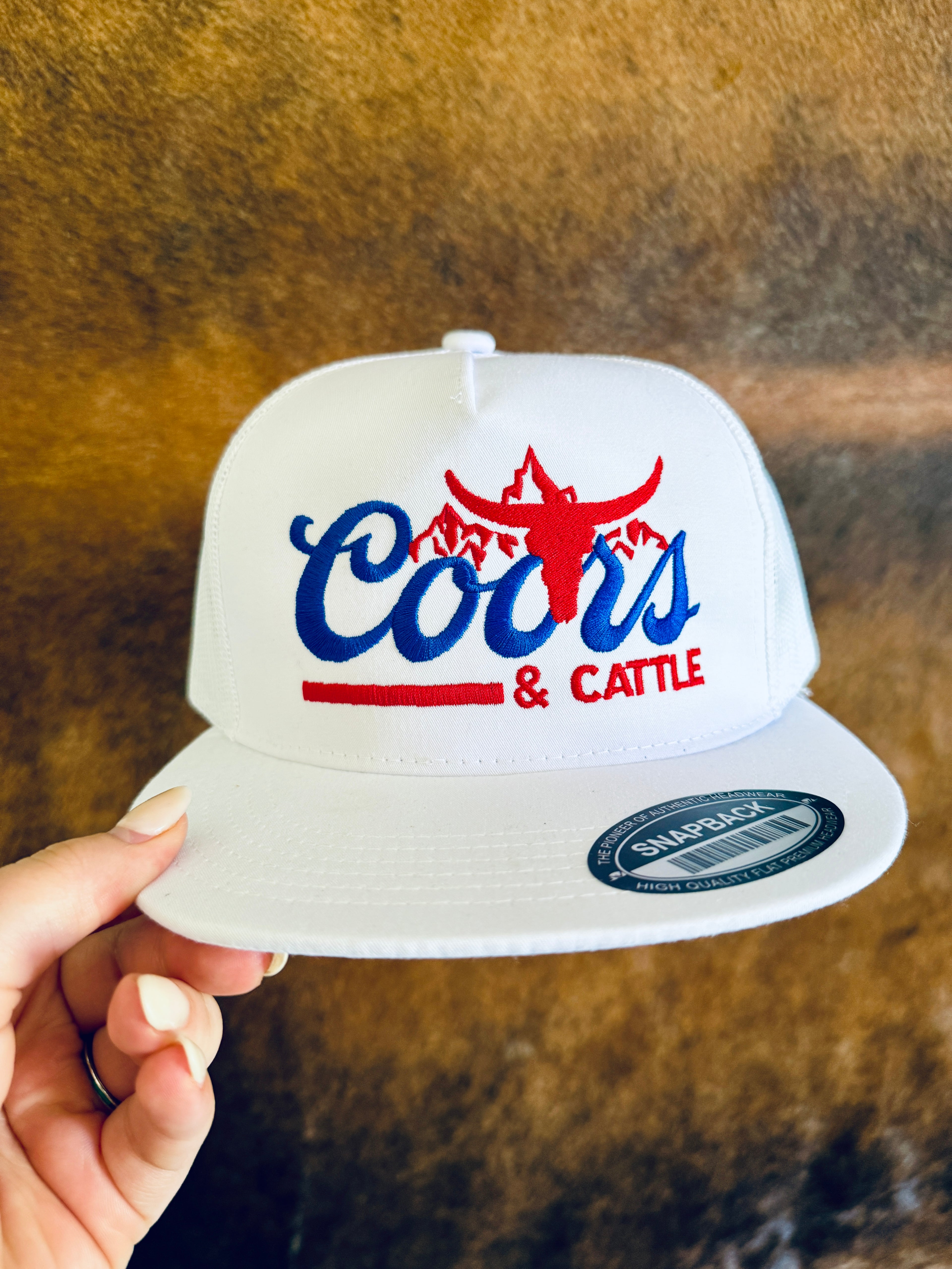 Coors and Cattle Embroidered Hat