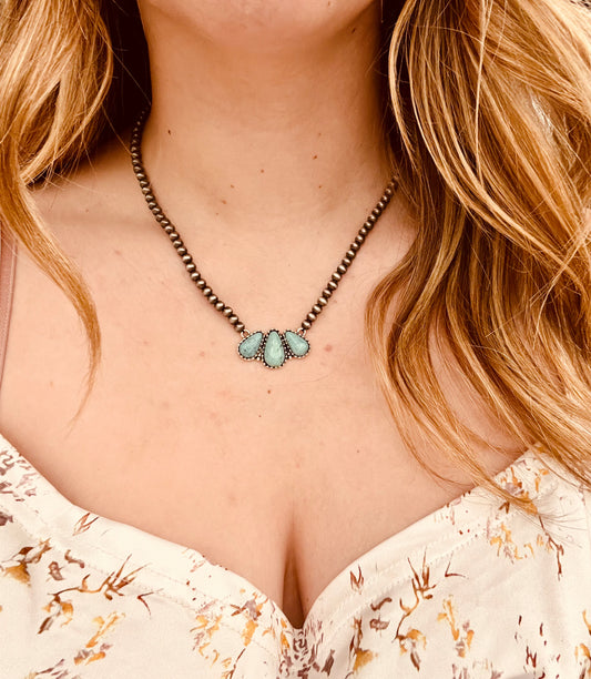 The Turquoise & Pearl Necklace