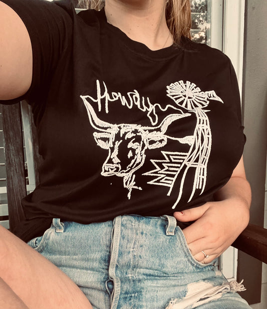 The Howdy Cow Girl Graphic Tee