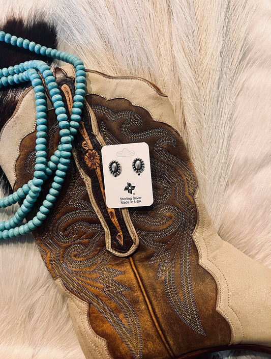 Sterling Silver Concho Studs